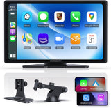 Wonsidary 9" Portable Wireless CarPlay Screen for Car,Carplay Compatible with Apple Carplay & Android Auto with Phone Mirroring,Auto Brightness Adjustment/GPS Navigation/Voice Control/Bluetooth Car Stereo