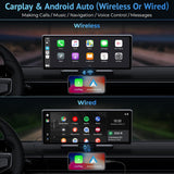 Wonsidary CarPlay Screen for Car Compatible with Apple Carplay & Android Auto,9.3" Portable Wireless Carplay Touchscreen with Phone Mirroring/Auto Brightness Adjust/Voice Control/Navigation/Bluetooth Car Stereo