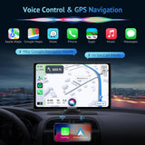 Wonsidary 9" Portable Wireless CarPlay Screen for Car,Carplay Compatible with Apple Carplay & Android Auto with Phone Mirroring,Auto Brightness Adjustment/GPS Navigation/Voice Control/Bluetooth Car Stereo