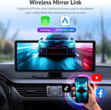 Wonsidary 9.3" Wireless CarPlay Screen for Car Compatable with Apple CarPlay & Android Auto,Portable Car Screen with 2.5K Dash Cam,1080p Backup Camera,Bluetooth, Navigation,Mirror Link,Voice Control